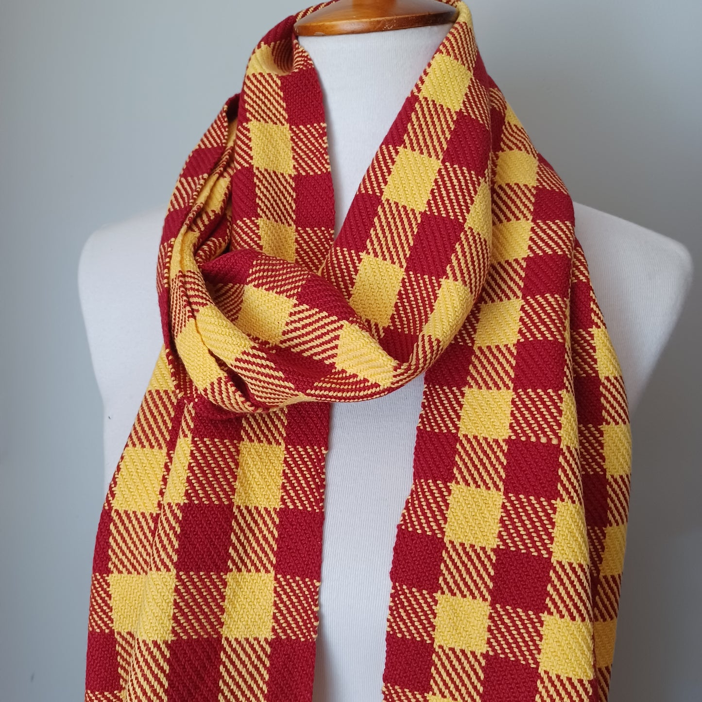 Red and Yellow Plaid Scarf