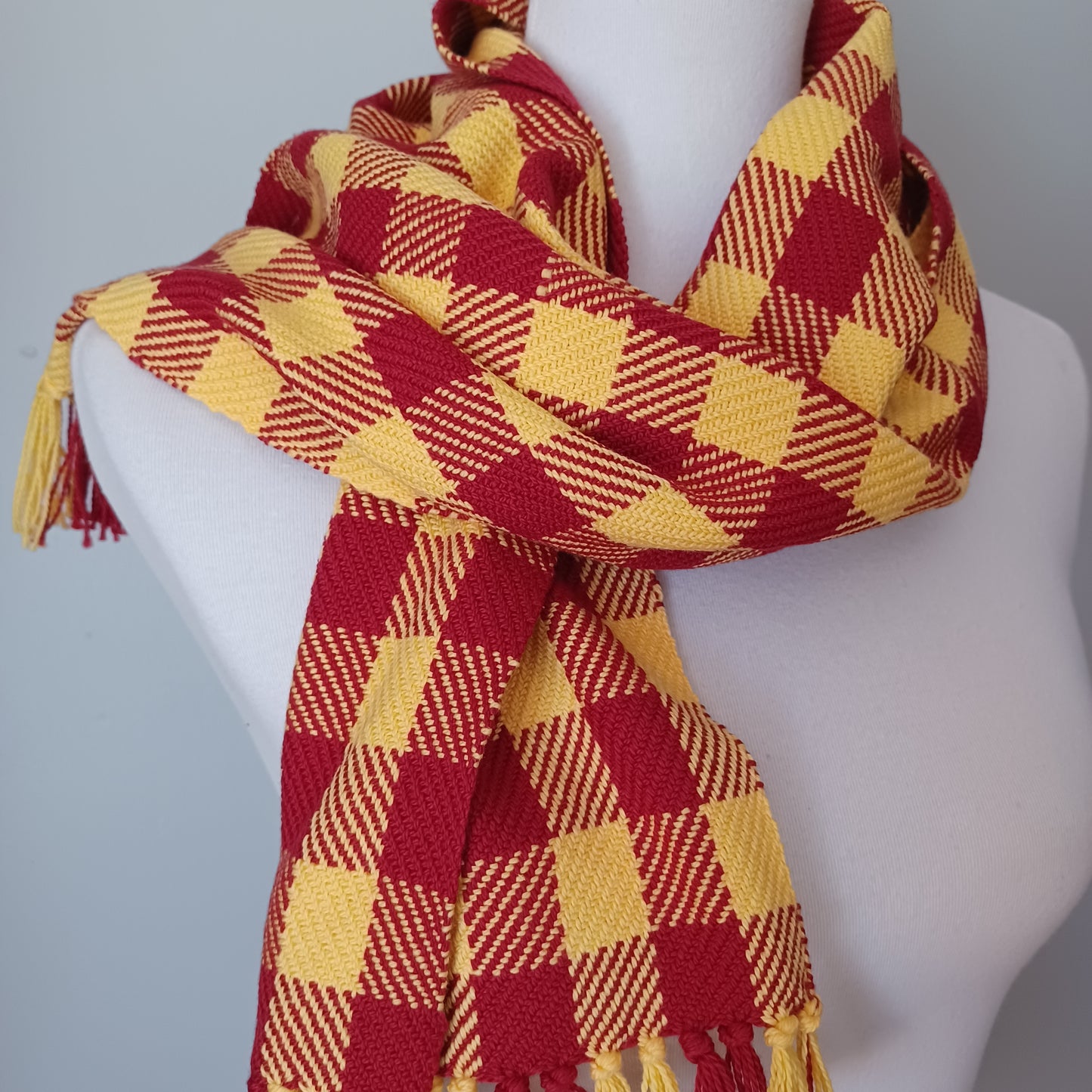 Red and Yellow Plaid Scarf