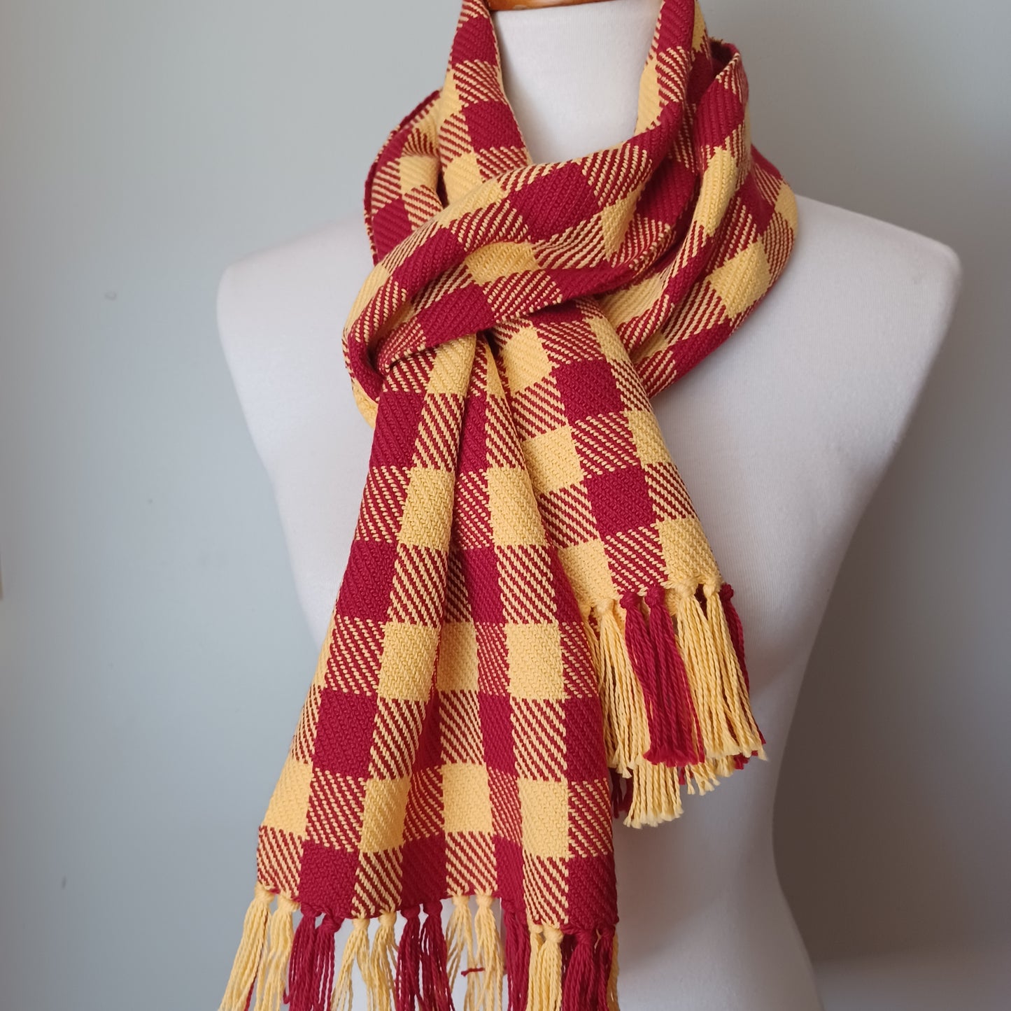 Red and Yellow Plaid Scarf