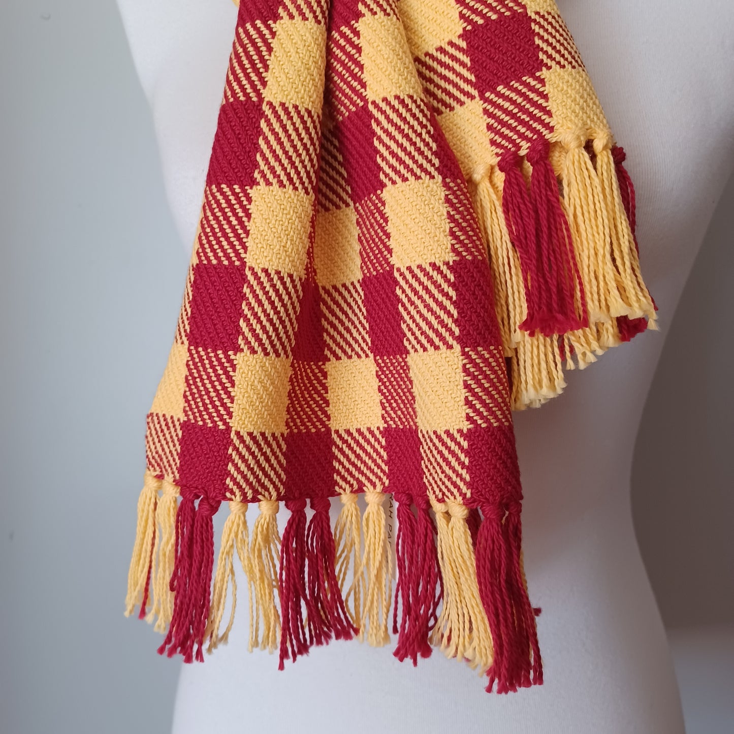 Red and Yellow Plaid Scarf