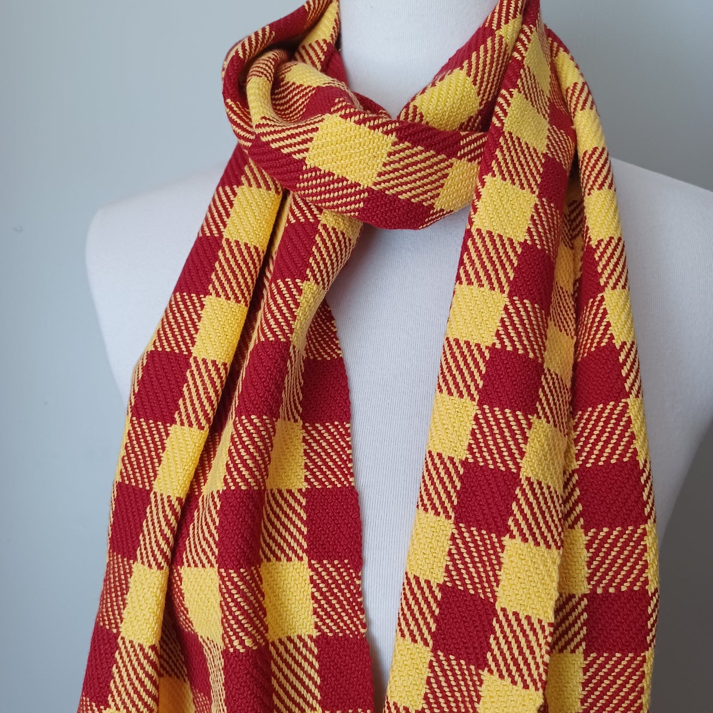 Red and Yellow Plaid Scarf